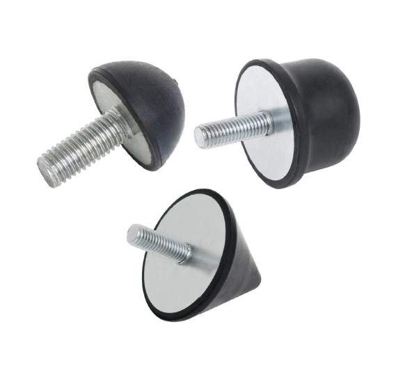 Vibrationsisolerende gummi keglebuffere AISI 316