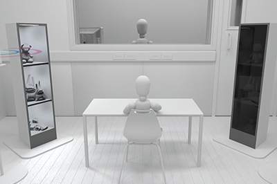 animationsvideo af opbygning af et audiologirum