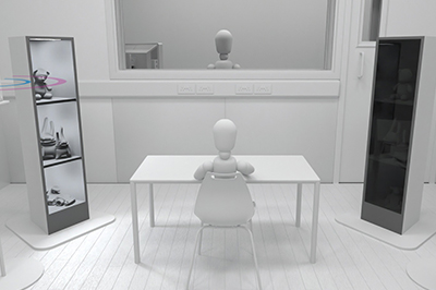 animationsvideo af opbygning af et audiologirum