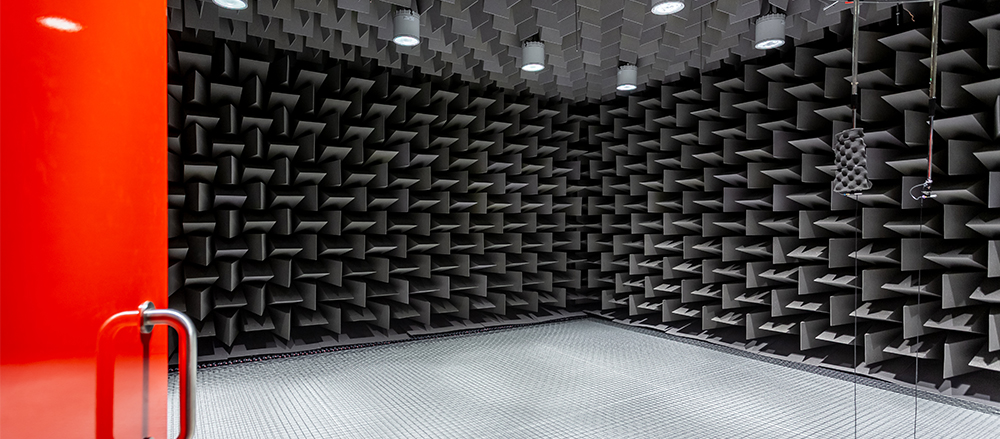 Acoustic wedges i Anechoic Chamber